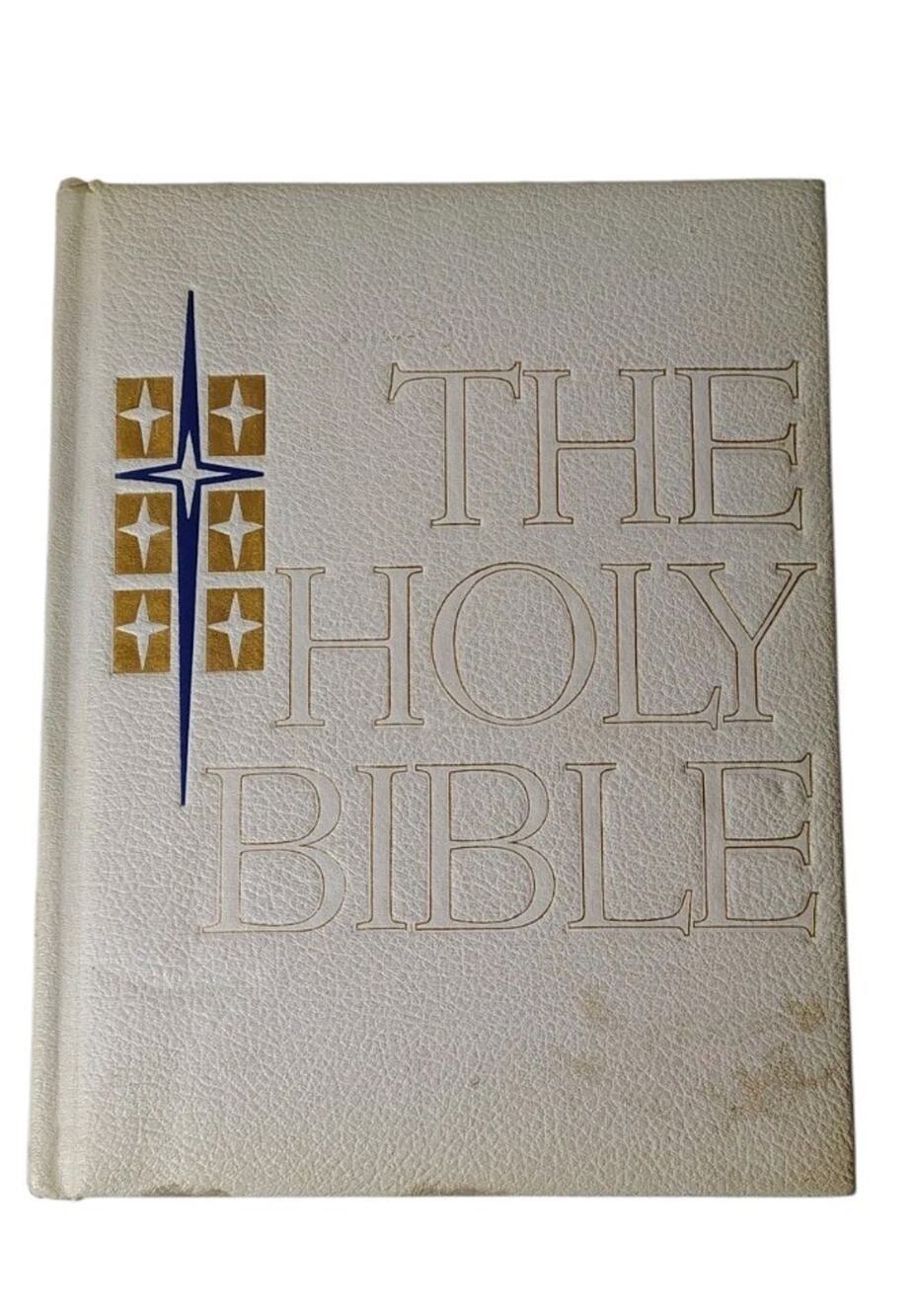 Holy Bible Peace Of Mind Edition Huge Family Color Illustrated KJV 1960 Vintage